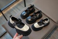 Zapatos de cuero para niños y niñas, calzado de boca baja, moda de Corea del Sur, fondo grueso, Simple, versátil, Primavera, 2024 - details 4