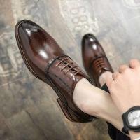 2025 zapatos puntiagudos de cuero de vestir de negocios para hombres, vestido de novia estilo Oxford para caminar, zapatos de fiesta - details 11