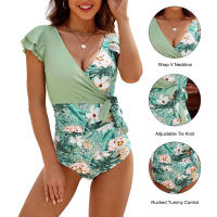 Nuevo traje de baño de una pieza traje de baño para mujer bikini de talla grande - details 34