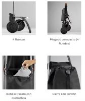 Multi Carro de la Compra Plegable 4 Ruedas Resistentes 40 Litros - details 0