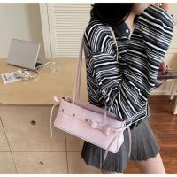 Bolso portátil con forma de palo francés, cinta con lazo Y2K, bolso de hombro con lazo, estilo francés coreano, bolso para axilas, trabajo - details 7