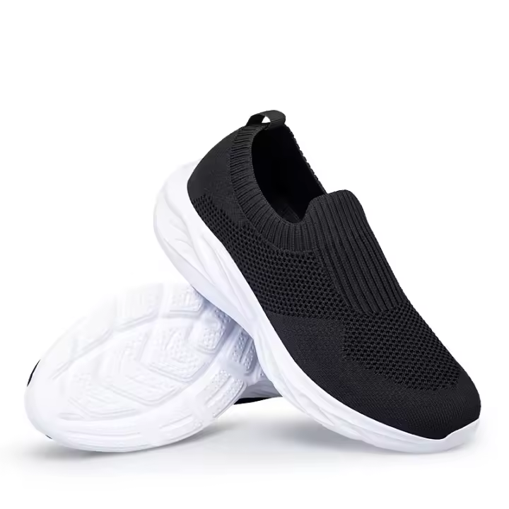 Hombres para verano otoño, nuevo estilo para hombres, deportes de un pie y ocio zapatos perezosos transpirables de suela suave, viejos zapatos de malla de Beijing - 1