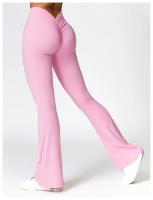 Pantalones de Yoga con Flecos en Forma de V para Mujeres Leggings de Cintura Alta y Pierna Ancha para Gimnasio y Deportes Pantalones de Baile - details 24