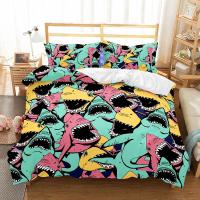 Juego de Funda Nórdica de Microfibra Forma de Tiburón y 2 Almohadas Tamaño 160x200 cm y 70x80 cm - details 2