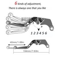 Palanca de freno y embrague ajustable para motocicleta SUZUKI GS500E GS 500 GS500 E 1994-1998 accesorios de finales de agarre - details 7
