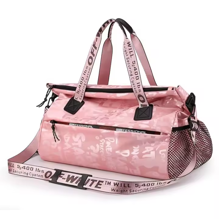 Bolsa de gimnasio de gran capacidad para mujer, bolso de viaje de separación, bolsa deportiva de Fitness, seca y húmeda - 1