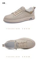 Primavera nuevos zapatos casuales de moda para hombres con suela versátil blanca, zapatos de tabla suave transpirables y cómodos - details 29