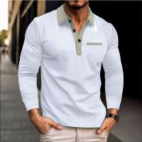 Camisetas polo de otoño para hombre, camisetas informales de manga larga con cuello vuelto - details 6