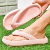 zapatillas de suela gruesa para hombre, chanclas de EVA, zapatos de verano, zapatillas de pareja, sandalias de playa al aire libre, talla grande 47, 2024 - details 34