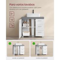Mueble Bajo Lavabo Armario de Baño con 3 Cajones Diseño Trasero con 2 Compartimentos - details 20
