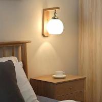 Lámpara De Pared De Madera Con Diseño Japonés Led Para Decoración Artística Del Hogar, Luz Nocturna Minimalista Para Dormitorio - details 0