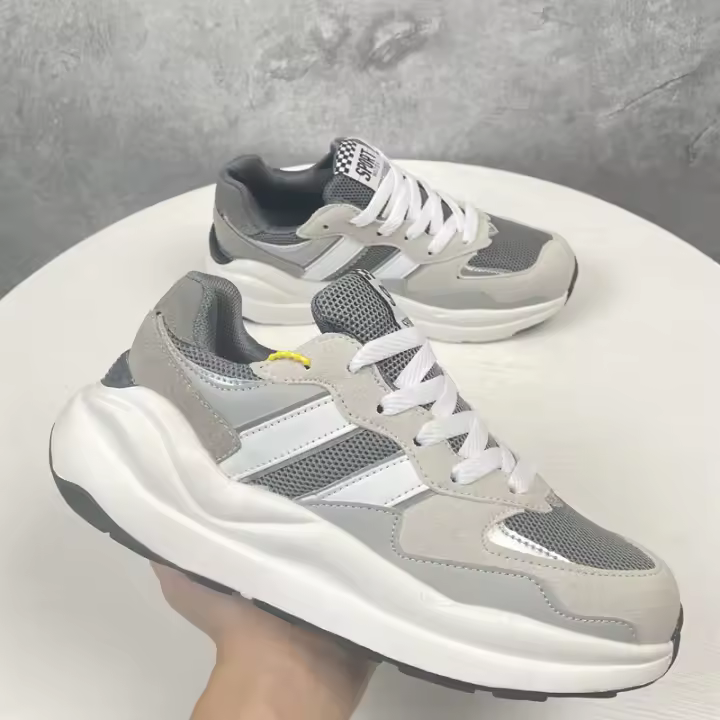 Zapatos Deportivos Casuales Con Plataforma, Nuevos Zapatos Casuales Versátiles Transpirables De Malla - 1