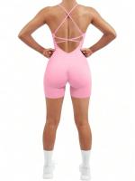 Mono deportivo para mujer Ajustable cruzado para correr Traje de Yoga de una pieza - details 3