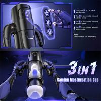 Juguetes sexuales Masturbador masculino automático - Juguetes para adultos Copa masturbadora de composición abierta con 9 modos de vibración para estimulación del pene, juguetes sexuales masculinos Vibrador eléctrico de bolsillo para hombre, juguetes sexu - details 6