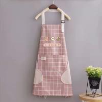 Nuevo delantal de cocina transpirable, bata de cocina resistente al desgaste de poliéster, Baberos para cocinar de estilo coreano para mujeres y niñas - details 5