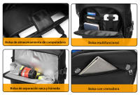 Mochila de gran capacidad para hombre, bolsa de ocio y negocios, con compartimento para zapatos y múltiples métodos de transporte - details 4