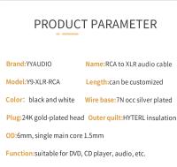 Cable Hifi RCA a XLR Cable RCA estéreo chapado en plata OCC de alta calidad Cable de Audio Hi-Fi Premium de alto rendimiento RCA a XLR - details 9