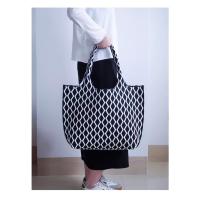 Lujo mosca de punto tote de gran capacidad bolso de mano mosca tejer bolsa de las mujeres del hombro axila bolsa de punto versátil de alto sentido - details 8
