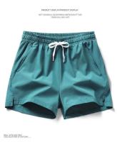 Pantalones Cortos de Moda para Hombres 2025 Ligeros, Informales con Bolsillos y Cremallera, Color Sólido, Correr en la Playa - details 1