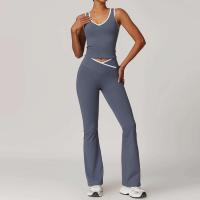 Scrunch - Conjunto de yoga corto para mujer, sujetador relleno en contraste rosa, pantalones cortos cruzados, pantalones deportivos de cintura alta, Fiess Gym Tre, ropa deportiva - details 27