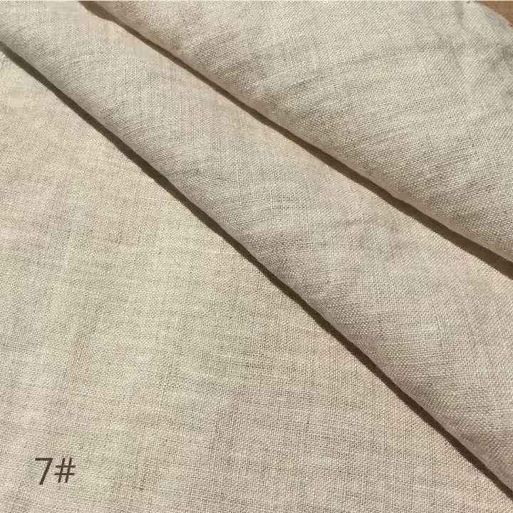 Mantel 100% de lino puro, utilizado para cocina, comedor, fiesta, vacaciones, decoración, mantel de color sólido, tela natural - 1