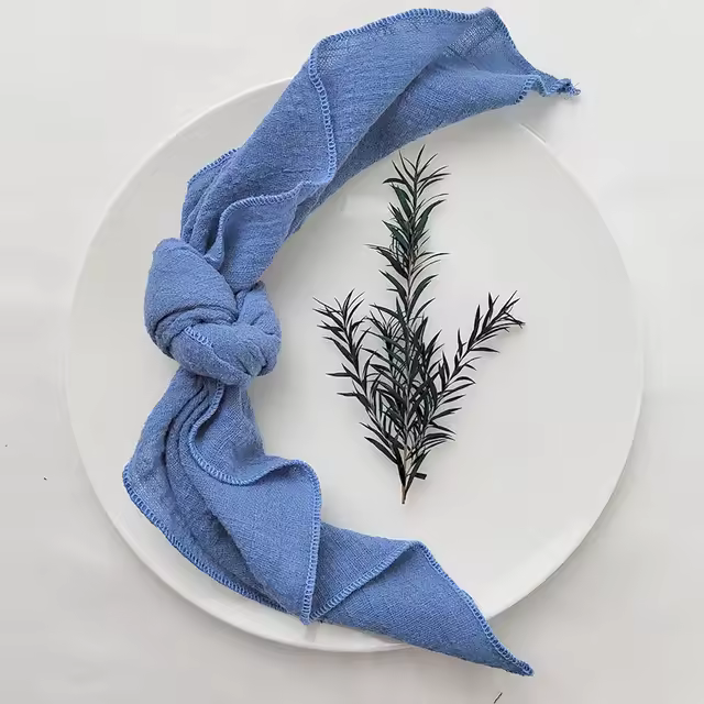 Paquete de 10 Servilletas de Gaza de Sápalo Verde Puro Algodón Ideal para Decoración de Boda, Uso Diario, Toalla de Té - 1