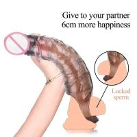 Leten Extender tooys Hombre Vibrador Juguetes sexuales 18 Anillo de erección Hombres Funda de condón especial para hombres para - details 3