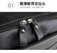 Mochilas de negocios impermeables para hombre, bolso para portátil de cuero PU, gran capacidad, carga USB, bolsa de viaje a la moda - details 5