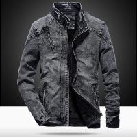 Chaqueta vaquera para hombre, camisa informal estampada azul claro a la moda, chaqueta vaquera negra, chaqueta de primavera para hombre de talla grande - details 6
