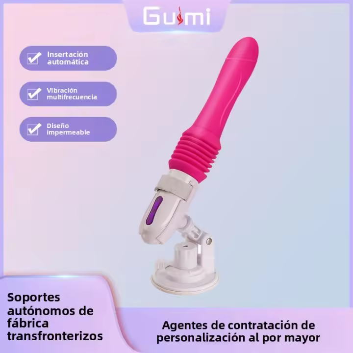 Novia femenina automática de empuje telescópico máquina de pistola masaje vibrante palo femenino masturbador divertido - 1