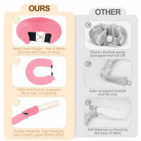 Durante la noche con gancho, plancha elástica satinada sin calentar, una herramienta de rizado multifuncional adecuada para todo tipo de cabello - rosa - details 3