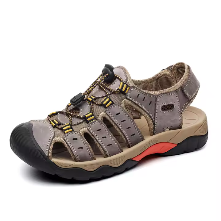 Nuevas sandalias de hombre, sandalias de cuero suave, zapatos de hombre de gran tamaño para exteriores, zapatos de verano romanos, zapatos de hombre - 1