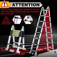 Escalera Telescópica de Aluminio de 5m Portátil, Desmontable, Antideslizante, Extensible, Multiusos, Carga de 150kg Mejoras del Hogar y Herramientas - details 2