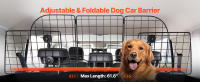 SucceBuy Barrera de Coche para Perros Ajustable 38.5"-61.6" Separador de Malla de Alta Resistencia - details 0