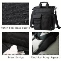 Ogetok Bolso bandolera Oxford negro para hombre, bolso de hombro informal con múltiples bolsillos para desplazamientos y salidas, correa ajustable - details 3