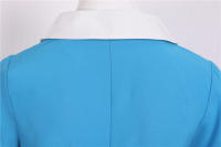 Women summer vintage a line short sleeve solid midi elegant casual party dress - details 14