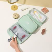 Bolsa de artículos de tocador separada en seco y húmedo de gran capacidad, bolsa de cosméticos grande impermeable desmontable, bolsa colgante plegable - details 17