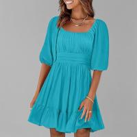 Primavera nueva ropa de mujer europea y americana temperamento elegante simple vestido de cintura alta mujeres - details 3
