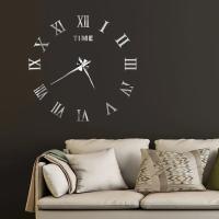 Reloj de pared con espejo acrílico de Número Romano grande 2D/3D, pegatina de moda DIY, relojes de cuarzo, decoración del hogar, pegatinas para el salón - details 33