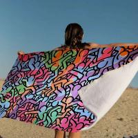 Keiths Haring Beach para niños, baño personalizado, piscina, vacaciones, toalla de picnic, regalo de fiesta - details 15