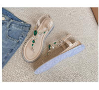 Sandalias romanas informales bohemias de verano con punta redonda y plataforma abierta para mujer - details 2