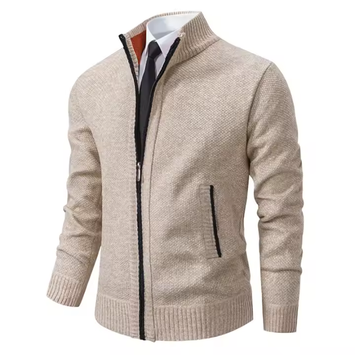 Jerseys de punto de lana para hombre, chaquetas informales cómodas y cálidas. - 1