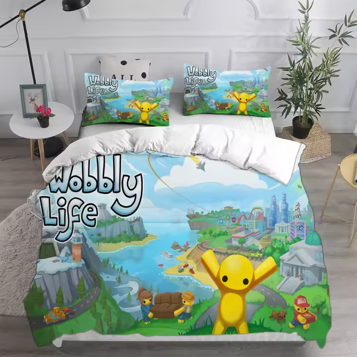 Juego de Ropa de Cama de Anime Funda de Edredón de Tamaño Rey, Reina, Sra. y Twin - 1