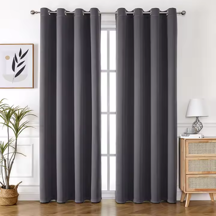 Conjunto de Cortinas de Tirado Térmico 2 Piezas de 132cm*160cm, 132cm*183cm, 132cm*214cm, 132cm*244cm, 132cm*274cm Iluminación y Decoración - 1