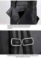 Mochila vintage de cuero impermeable para hombre, bolso de hombro para ordenador portátil de 15,6 pulgadas, para estudiantes universitarios - details 8