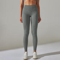 Pantalones deportivos de cintura alta sin costuras para yoga para mujer para hacer ejercicio y correr - details 5