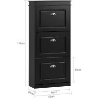 Estrecho con 3 Puertas Abatibles Organizador para Zapatos Blanco FSR94-W ES - details 20