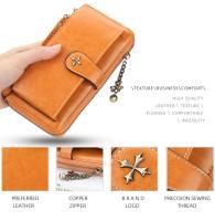 Billeteras largas de piel sintética para mujer, Cartera de marca de alta calidad, monedero clásico con cremallera, a la moda, n - details 2