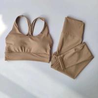 Conjunto Deportivo de Yoga Transpirable para Mujeres Top de Gym de Cintura Alta y Leggings - details 6