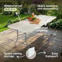 Mesa de Buffet Plegable Resistente a la Intemperie Ideal para Jardín, Balcón, Camping - details 18